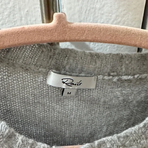 Rails Gray Sweater with Black Lightning Bolts - Picture 2 of 6